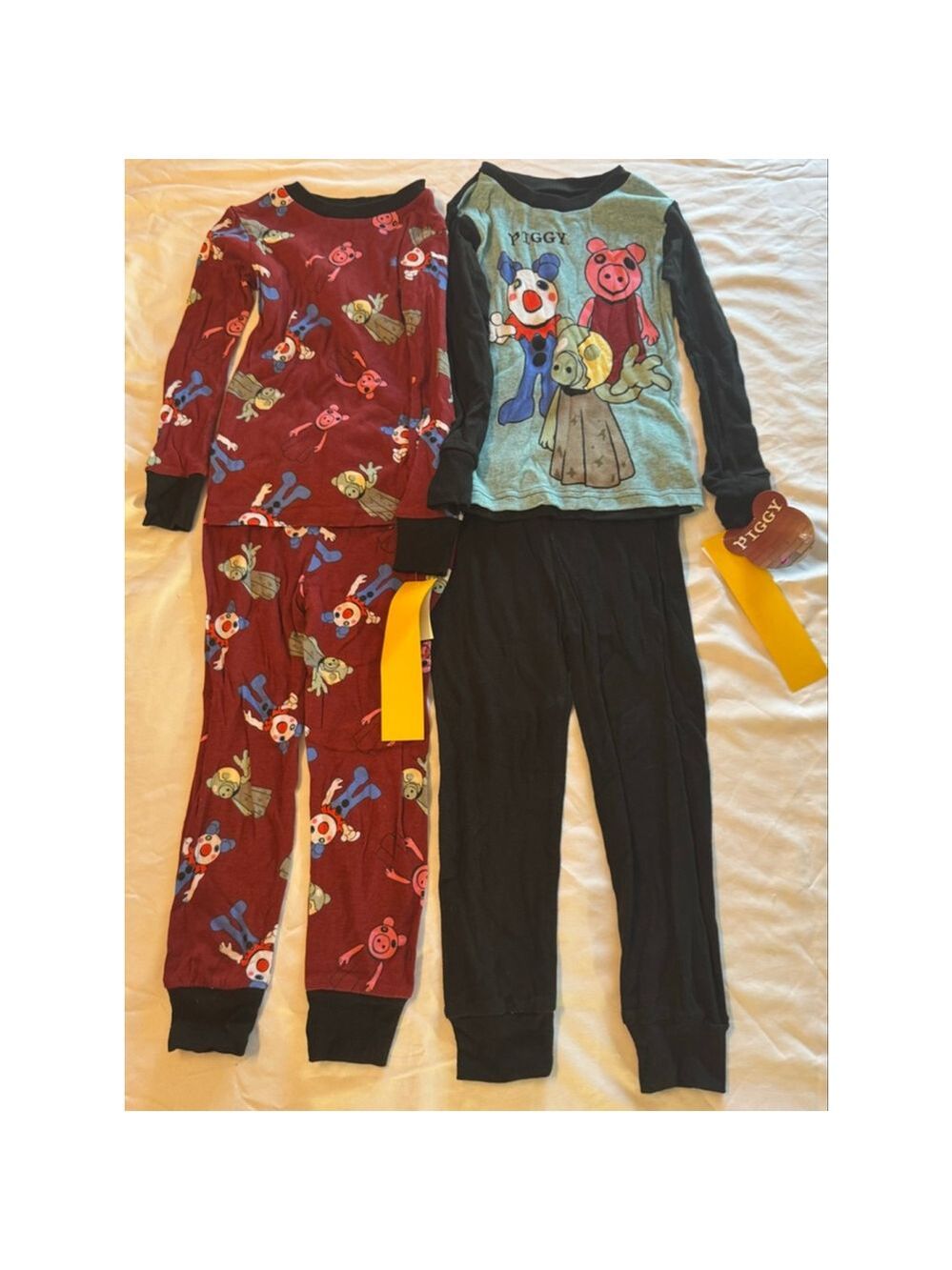 Boys PIGGY Pajama Sets Size 4 Red Black